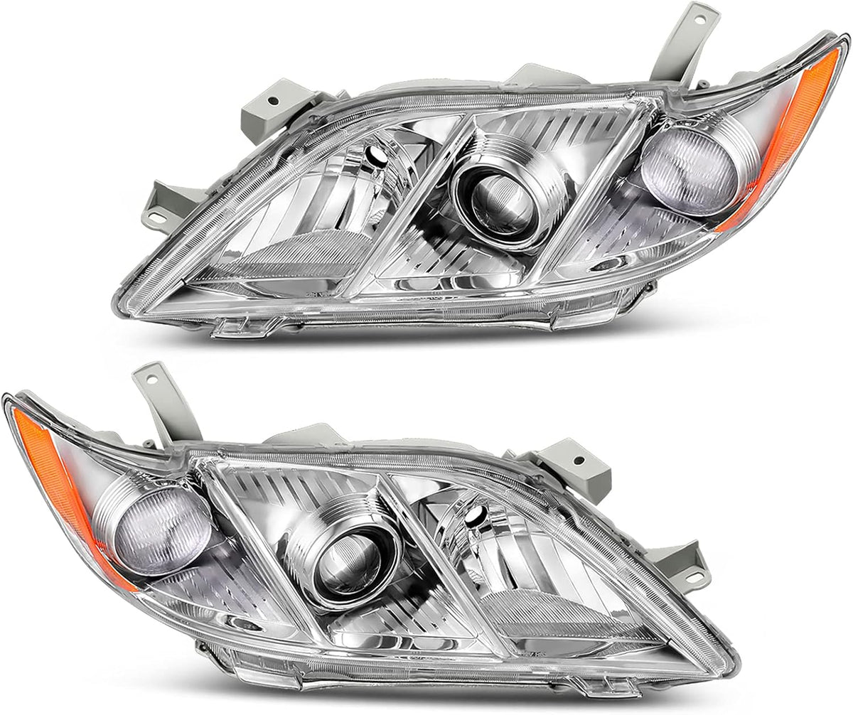 Black Housing Headlight Assembly with Amber Reflector Clear Lens Z279856