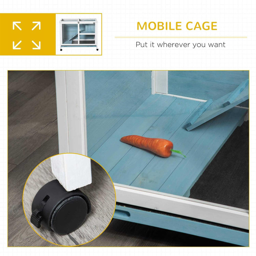 2-Story Wooden Rabbit Hutch U64946