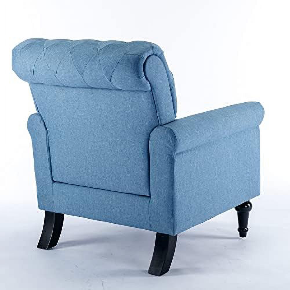 Chenille Fabric Accent Chair with Footrest Y1402