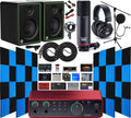 USB Audio Interface with CR3-X Multimedia Monitors and 24 Pack Acoustic Wedge Panels N63814