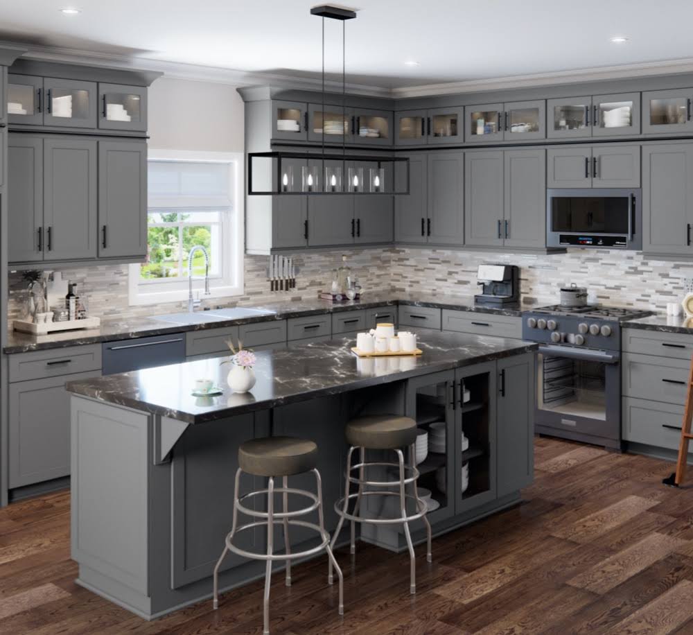 Grey 1 Door 2 Shelves Wall Cabinet G82088
