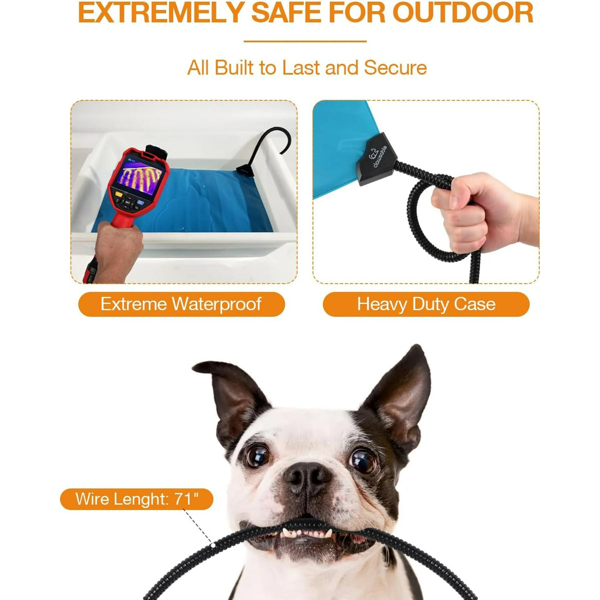 Lake Blue 19.7"x15.7" Waterproof Heated Pet Pad W61444
