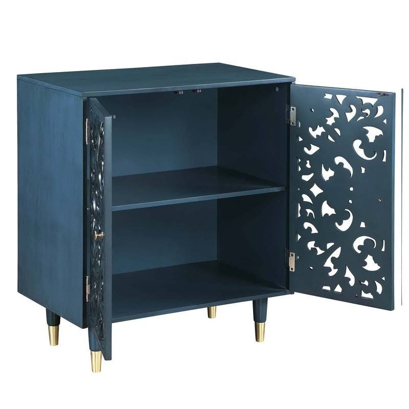 Green 2-Door Solid Wood Accent Cabinet L9945