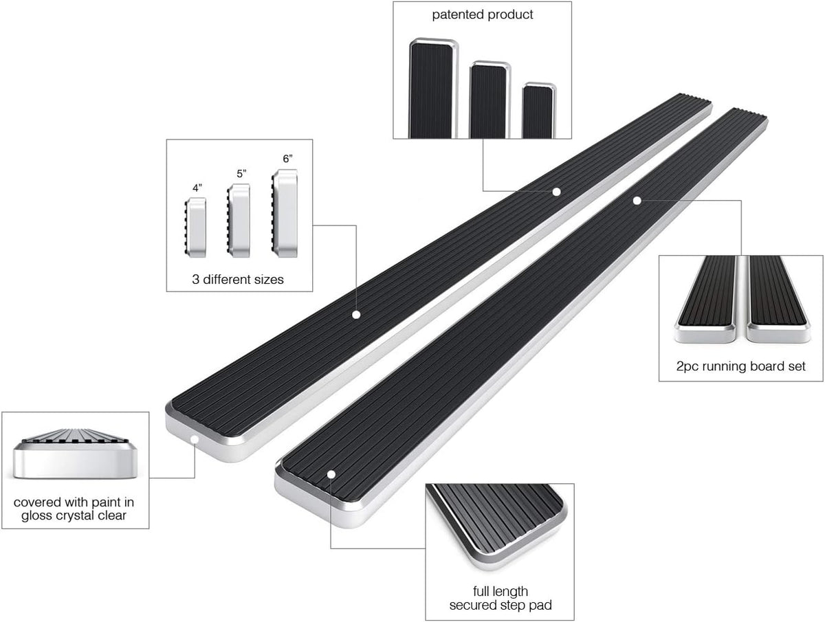 6in Running Boards for Crew Cab U5915