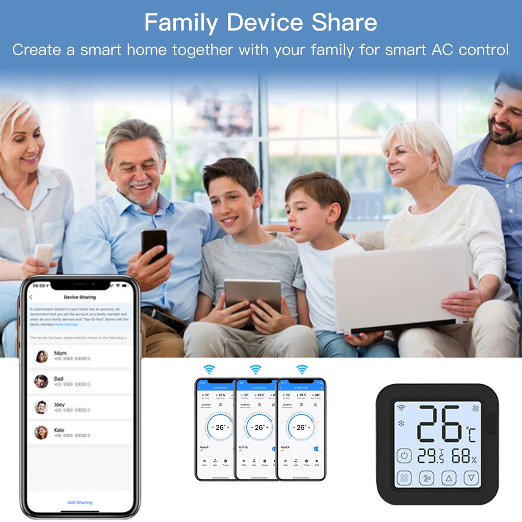 Smart Wifi IR Air Conditioner Controller with LCD Display B40165