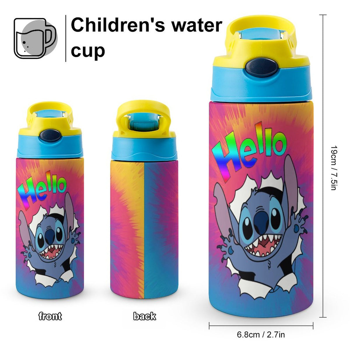 Stainless Steel Vacuum Insulated Water Bottle With Straw Y79655