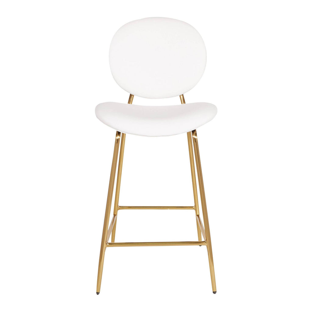White Faux Leather Counter Stool S67483