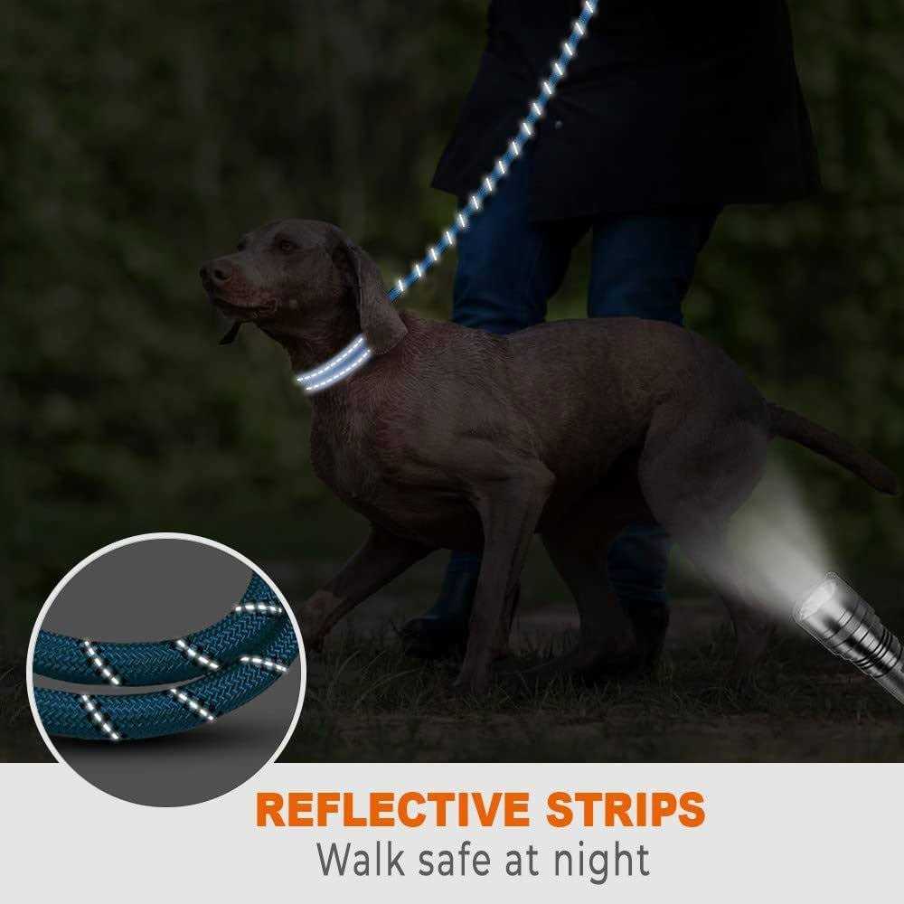 6 FT Reflective Slip Lead Dog Leash with Padded Handle A3084