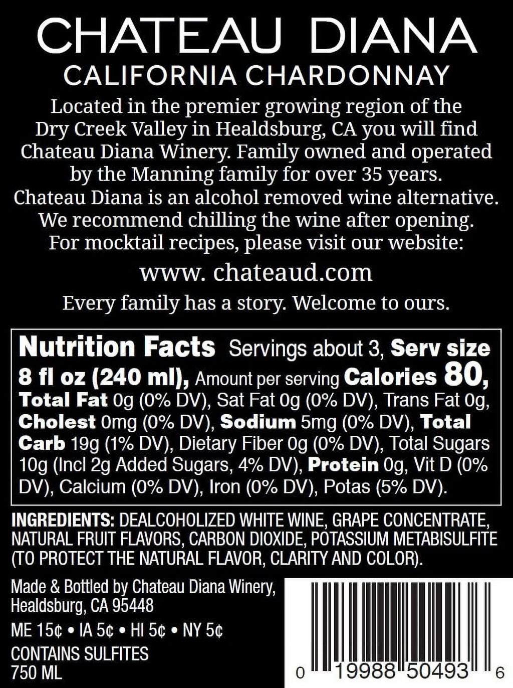 Zero Alcohol 12 Pack California Chardonnay H259