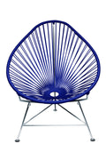 Chrome Frame Deep Blue Acapulco Chair M9704