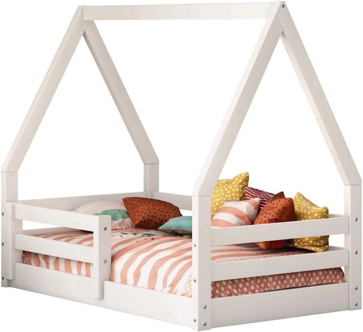 Solid Wood Toddler Bed White B385
