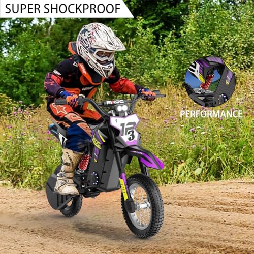Kids Electric Dirt Bike 25KM/h Adjustable Speed Black A1814