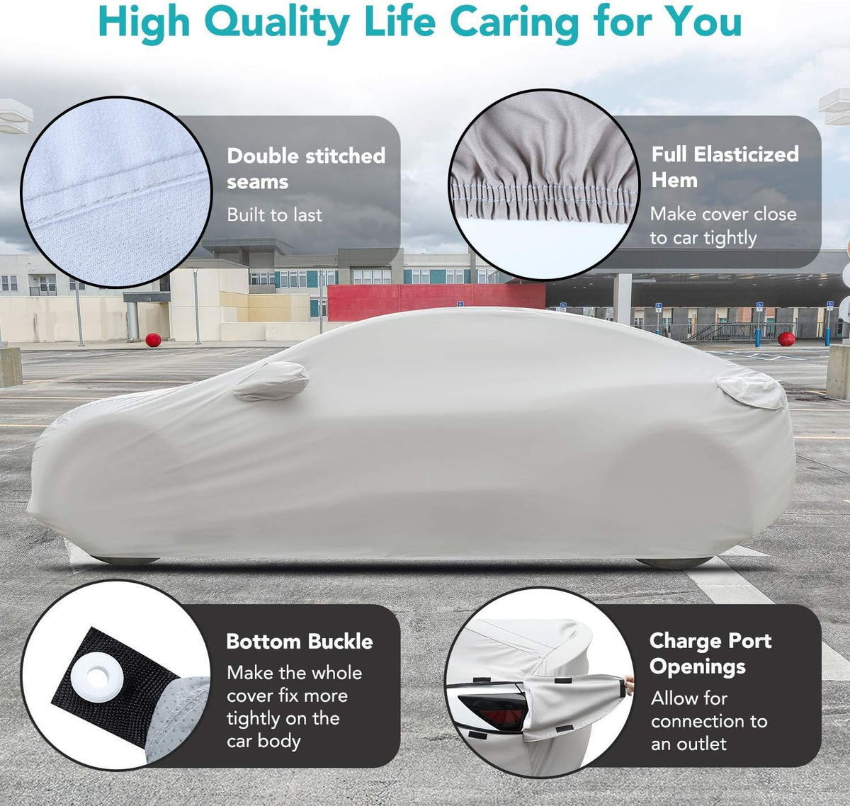 Outdoor Car Cover with Storage Bag C8628