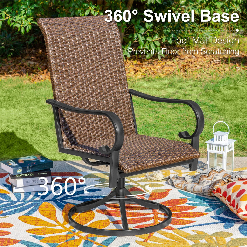 7 Piece Outdoor Patio Dining Set Rattan Chairs and Table A44087