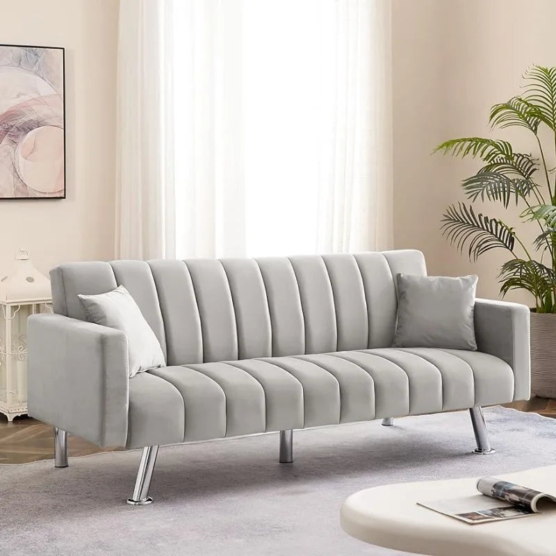 Convertible Sofa Bed with 2 Pillows P4589