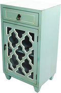 Aqua Distressed Single Drawer Storage Cabinet I2540