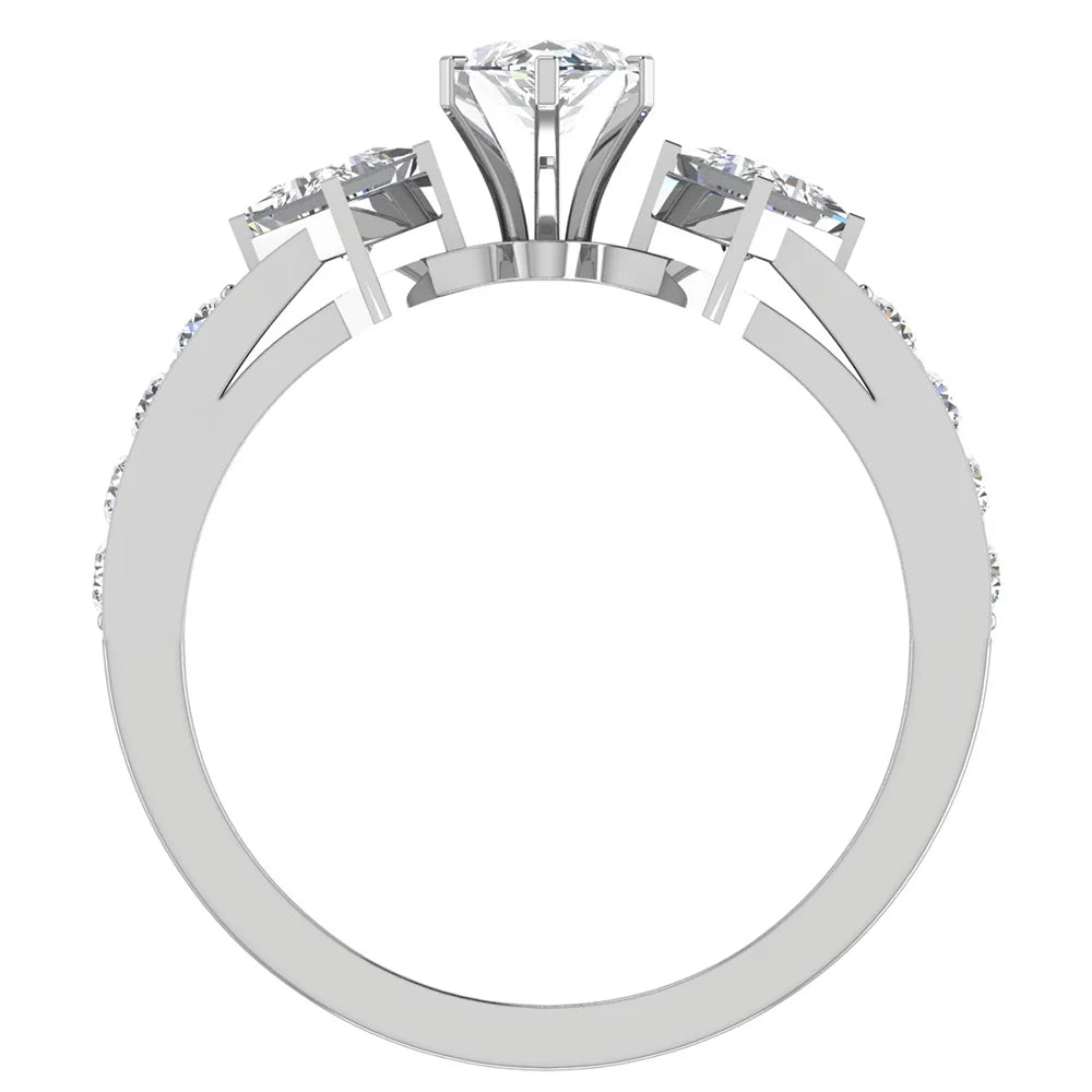 14K White Gold Diamond Engagement Ring W560