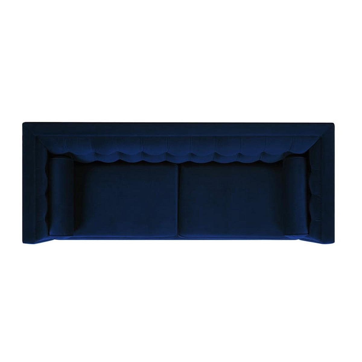Navy Blue Tufted Tuxedo Sofa I94681