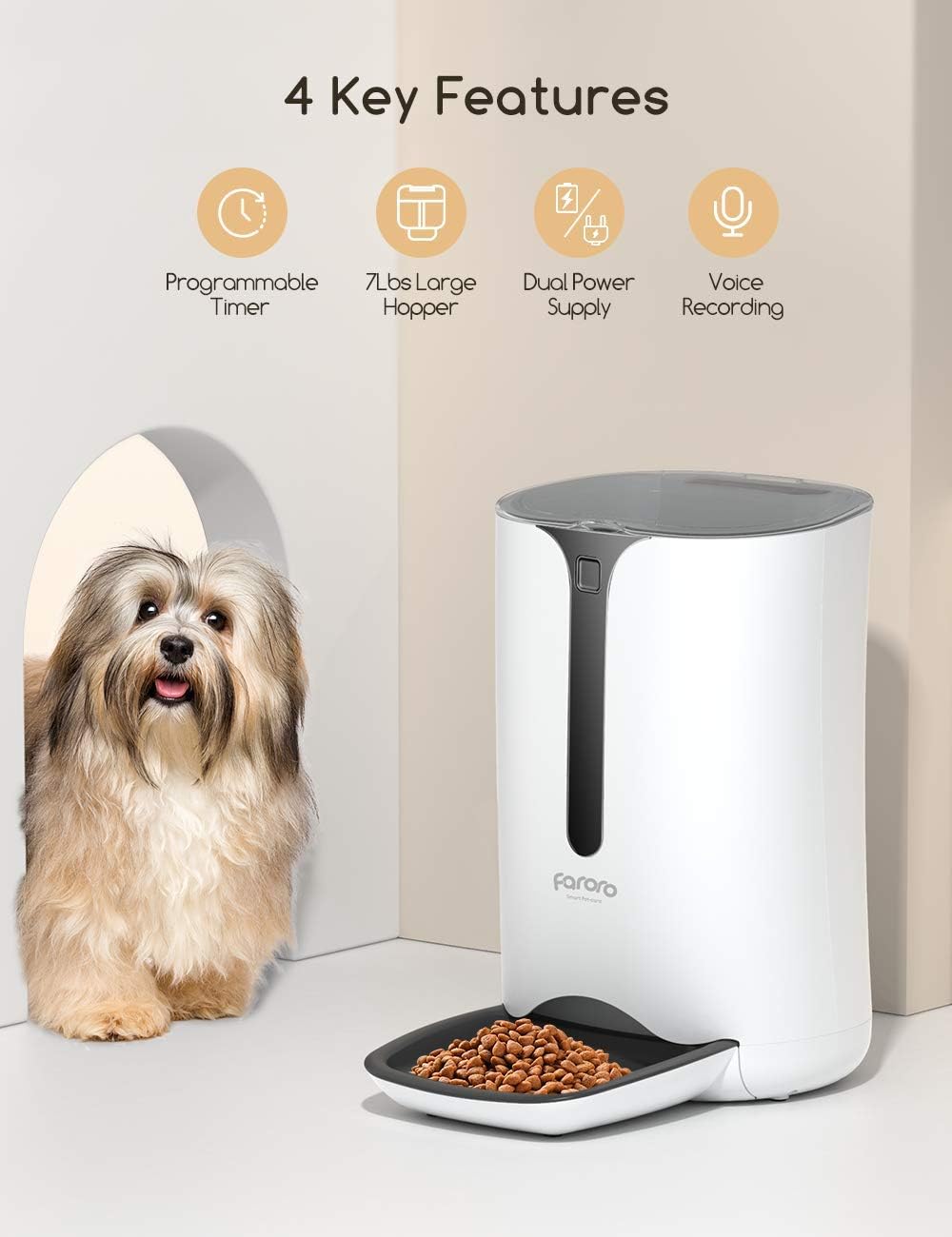7L Automatic Cat Feeder with Programmable Timer, Pack of 2 O187
