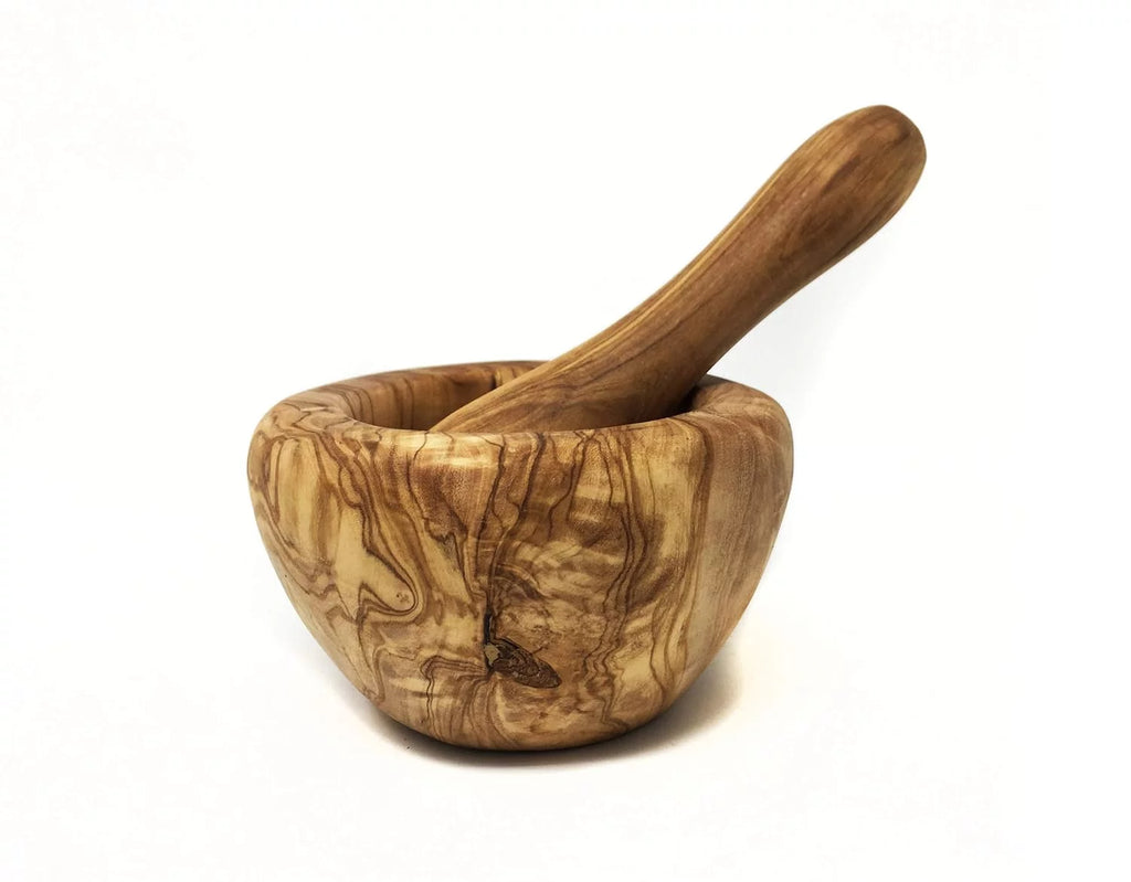 Olive Wood Mortar And Pestle Set N253