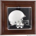 Brown Framed Wall-Mountable Mini Helmet Display Case J49379