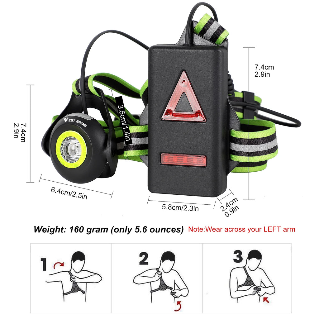 500 Lumens LED Chest Light with USB Rechargeable Q553
