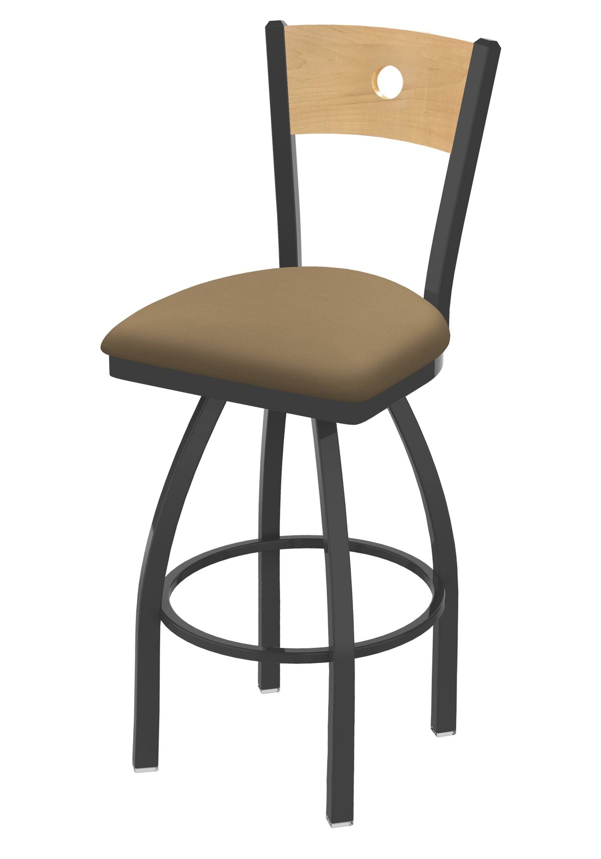 Swivel Counter Stool with Pewter Finish X6195