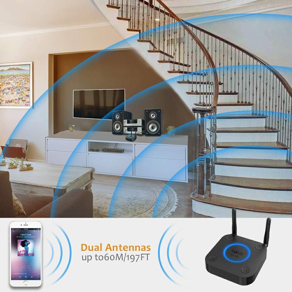 Bluetooth 5.0 Receiver with Optical RCA AUX 3.5mm Coaxial Pack of 2 Y4534