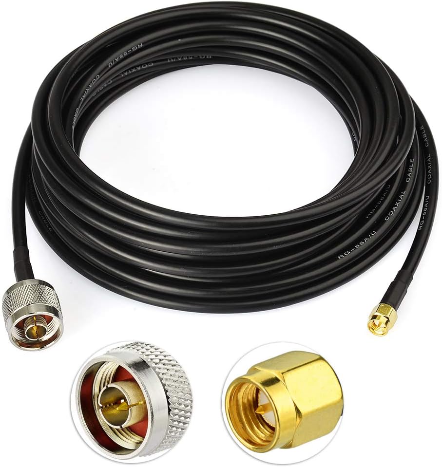 N Male to SMA Male RG58 Cable 25feet L93735