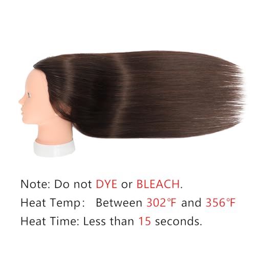 Mannequin Head with 80% Human Hair Straight 26"-28" N238