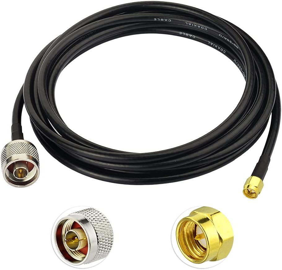 N Male to SMA Male RG58 Cable 25feet L93735