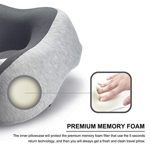 100% Pure Memory Foam Travel Neck Pillow G12137