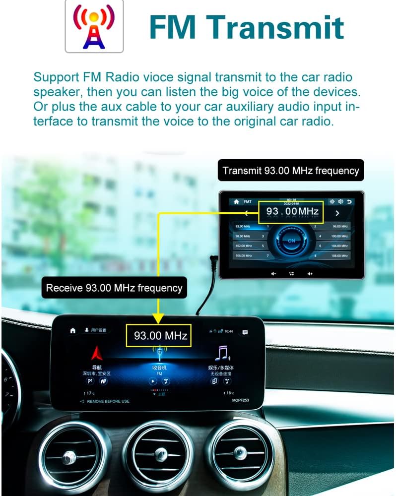 7 Inch Touchscreen Monitor with Bluetooth Car Stereo C786627