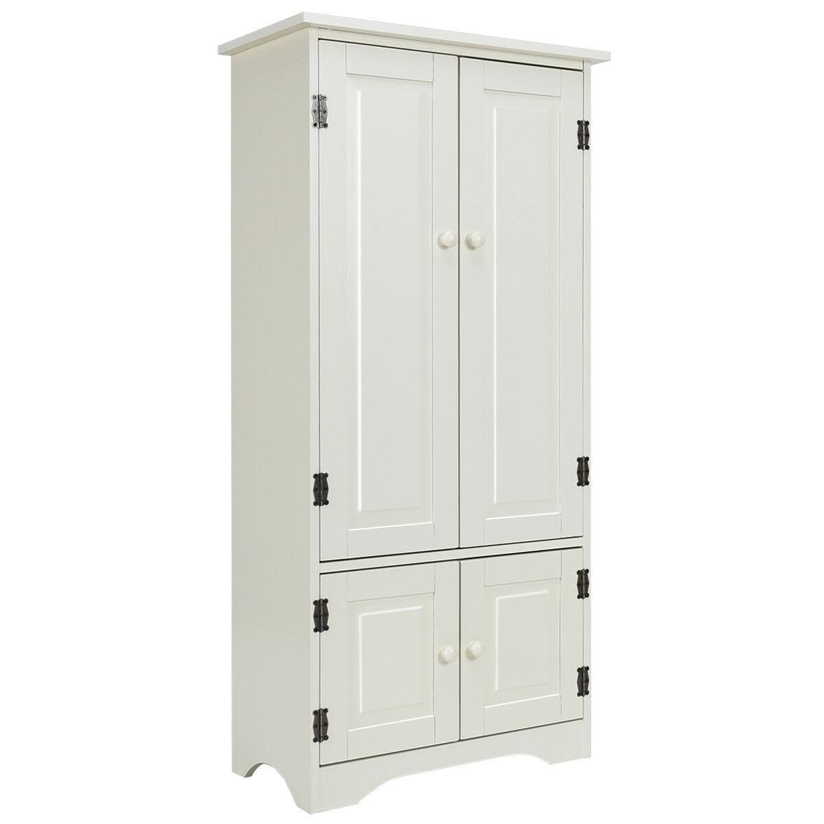 White Adjustable Shelves Storage Cabinet G193554