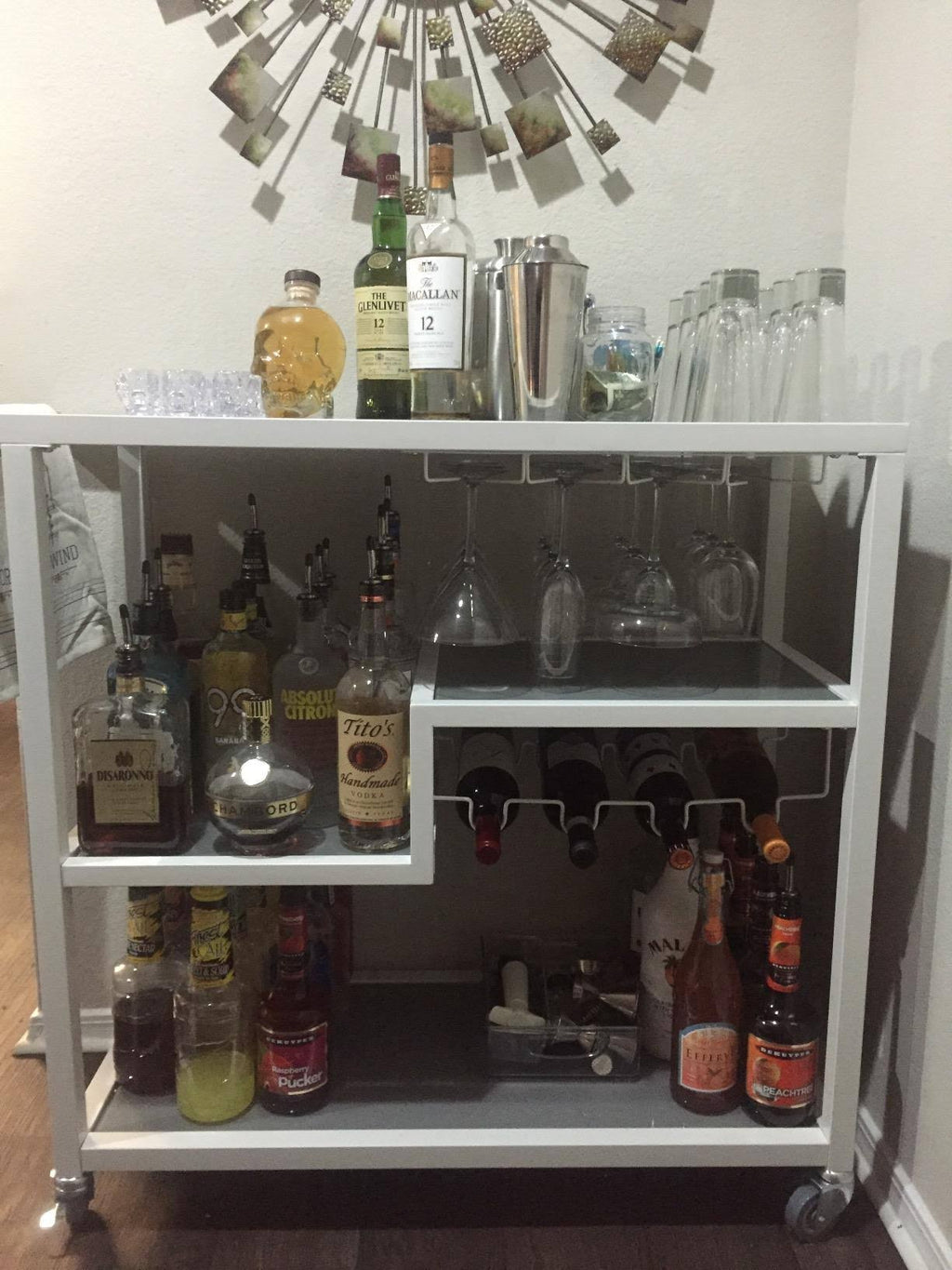 White Bar Cart N37532