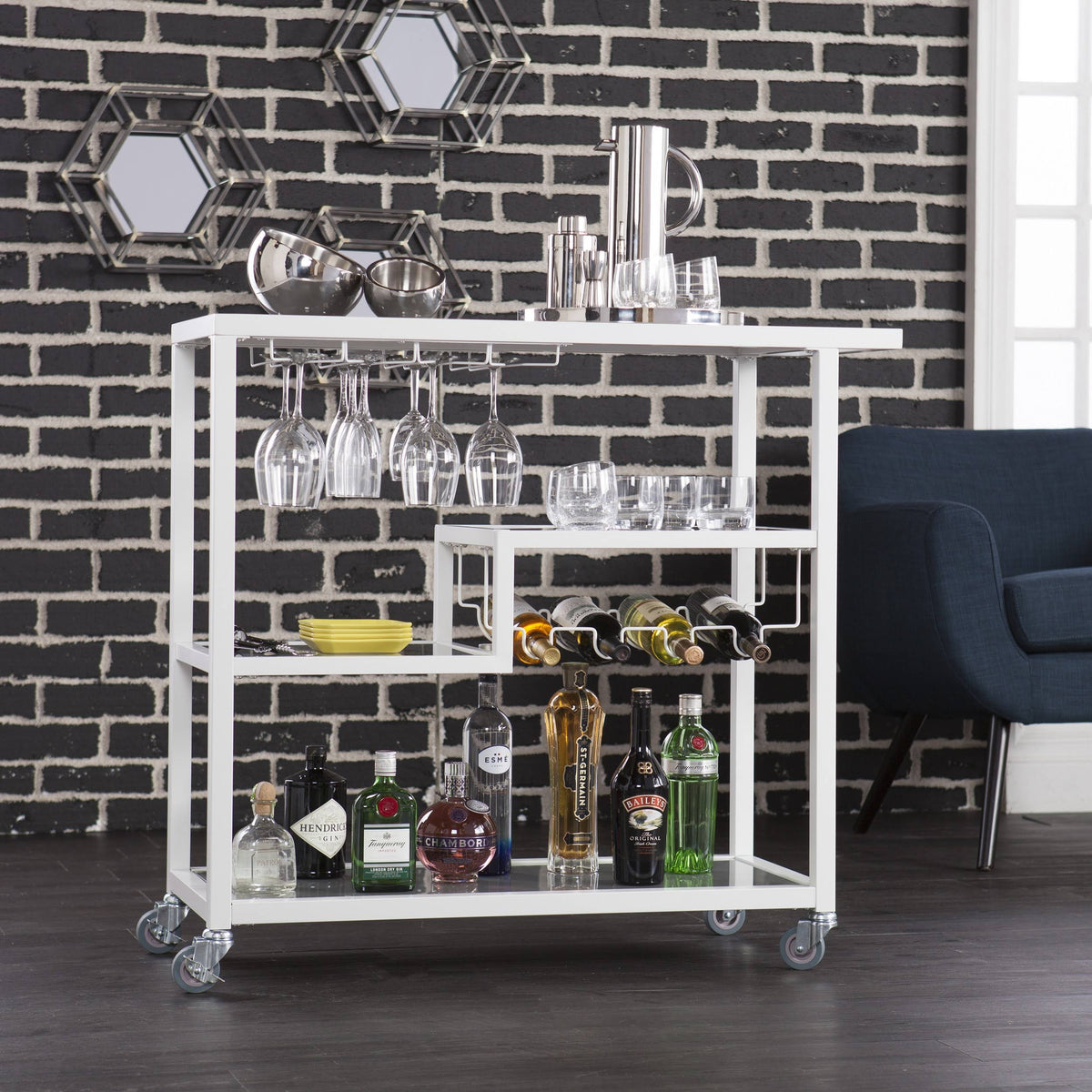 White Bar Cart N37532