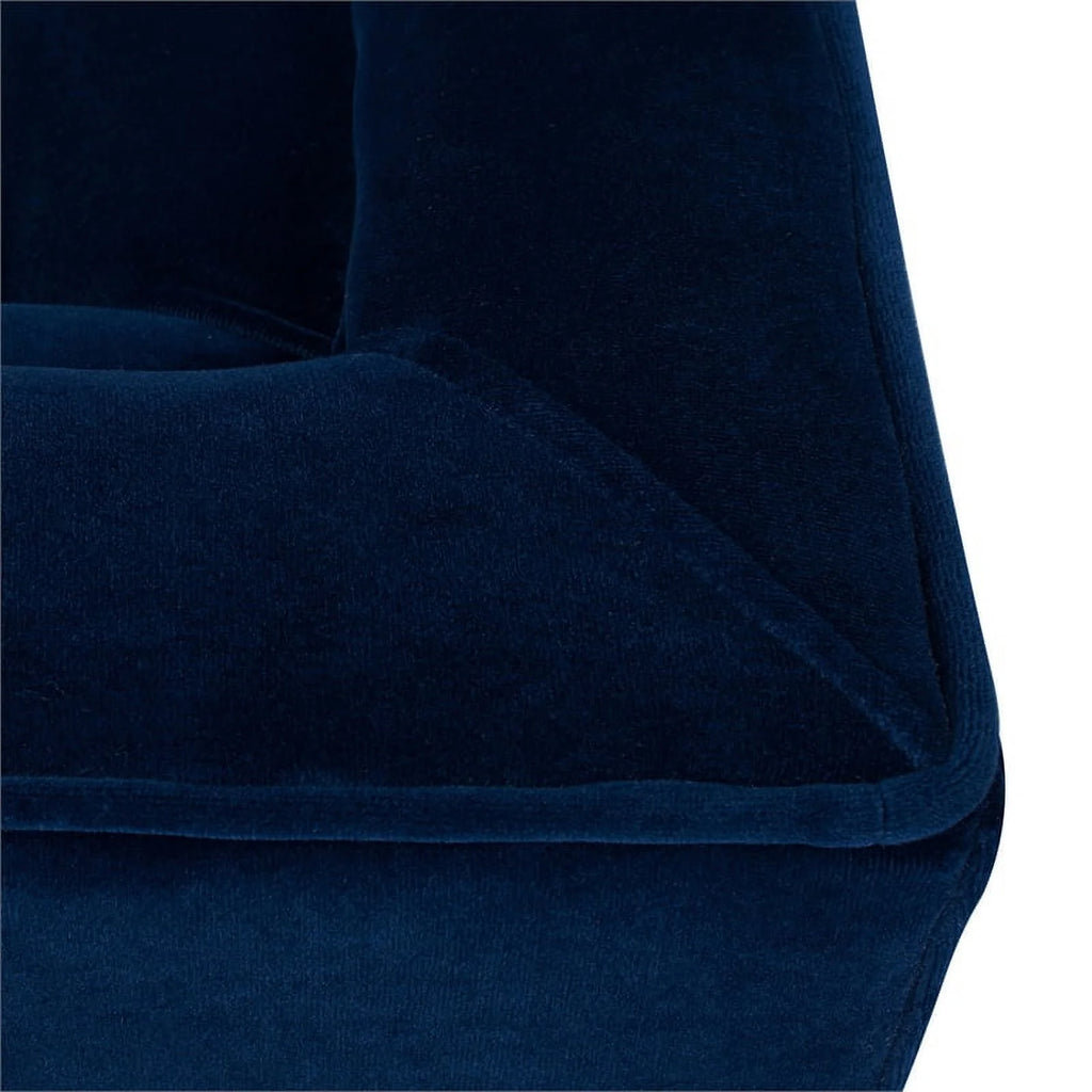 Navy Blue Tufted Tuxedo Sofa I94681