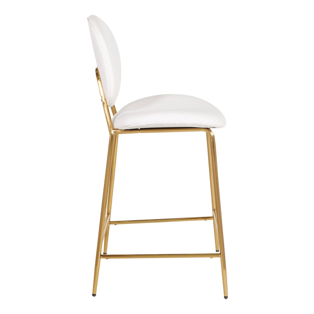 White Faux Leather Counter Stool S67483