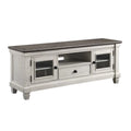 Antique White and Rosy Brown Wood TV Stand X48535