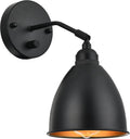 Matt Black Metal Wall Sconce with on/Off Switch D8785