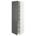 White High Cabinet with Shelves and 2 Doors N714