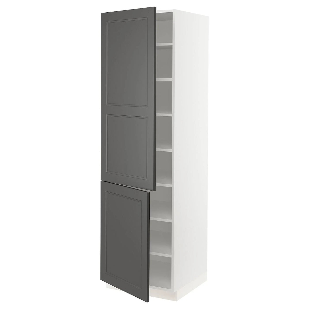 White High Cabinet with Shelves and 2 Doors N714