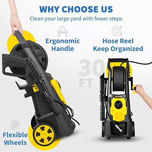 2000 PSI Electric Pressure Washer with 30 ft Hose H88356