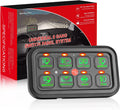 8 Gang LED Switch Panel with Label Stickers C2251