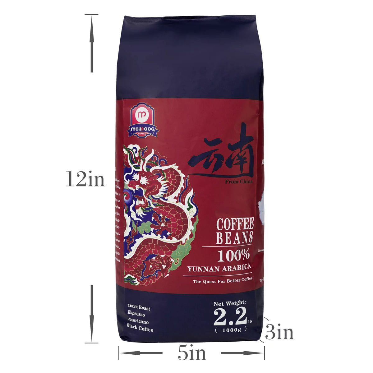 Deep Roast Whole Bean 100% Arabica Coffee 2.2 pound P854448