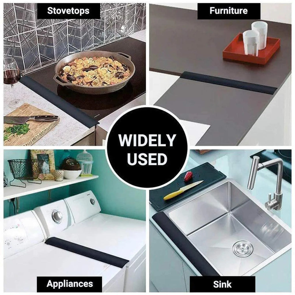 Silicone Stove Gap Covers (2 Pack, 21 Inches, Black) Y85851