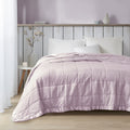 Lilac Oversized Down Alternative Blanket with Satin Trim, Full/Queen M4672