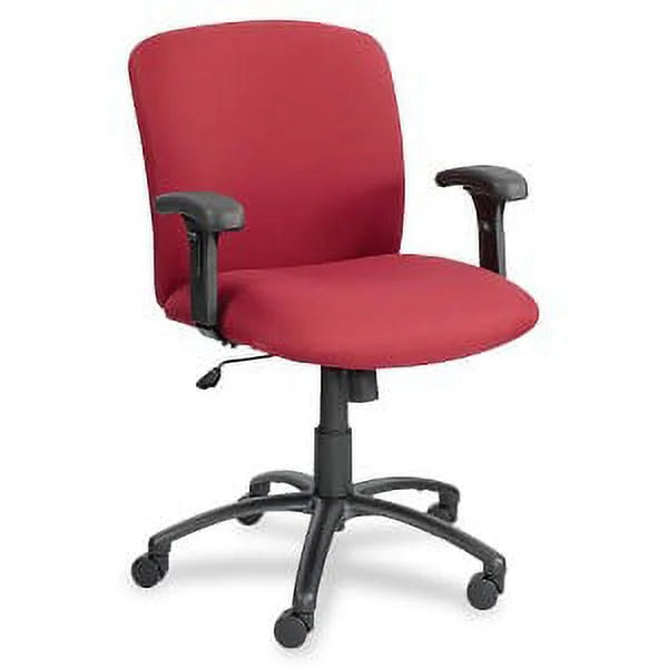 Burgundy Polyester Swivel Chair L65700
