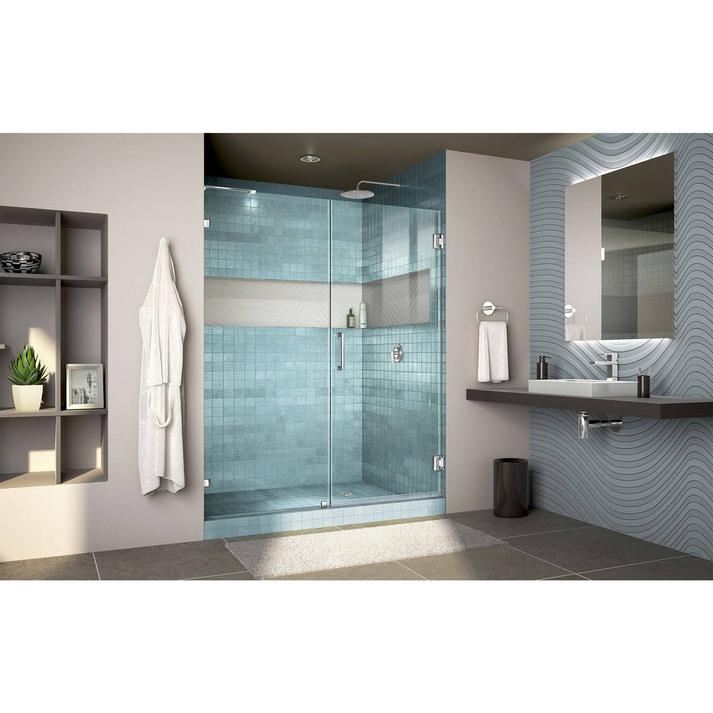 Chrome Frameless Hinged Shower Door U286