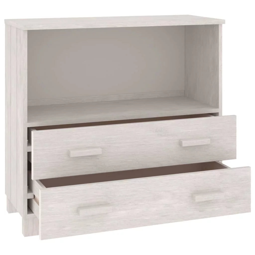 White Solid Wood Pine Sideboard F4308